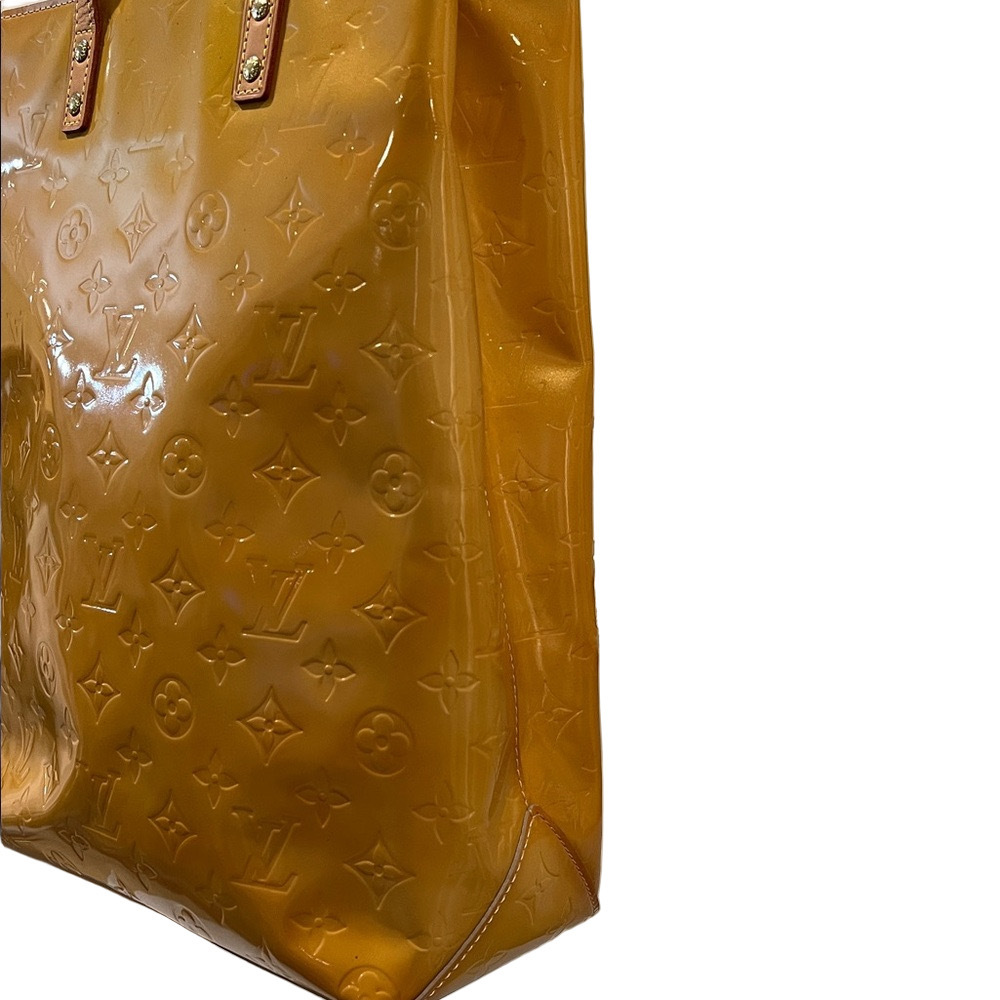 Louis Vuitton LV Vintage Yellow Vernis Reade MM Tote Bag with COA - Picture 5 of 17